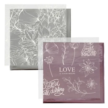 Dekorationsfolie og design limark, 15x15 cm, 4 ark